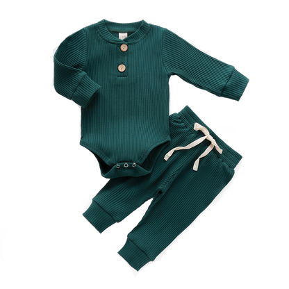 Long Sleeve Bodysuit Set (Ribbed)