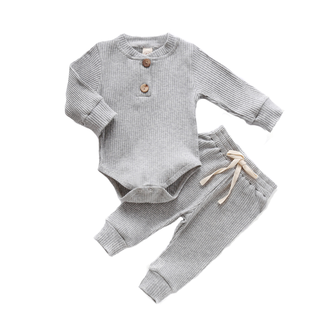 Long Sleeve Bodysuit Set (Ribbed)