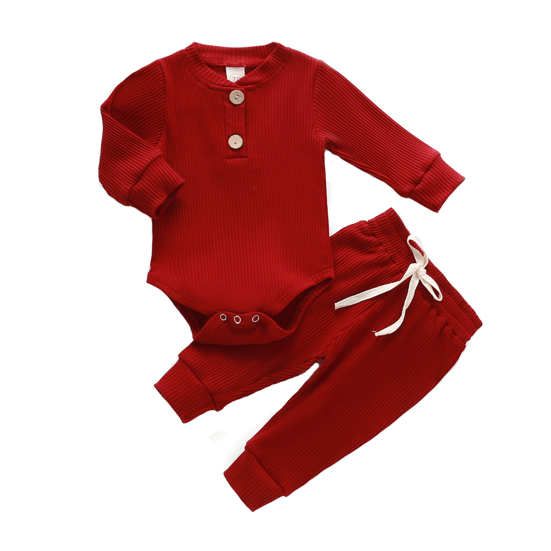 Long Sleeve Bodysuit Set (Ribbed)