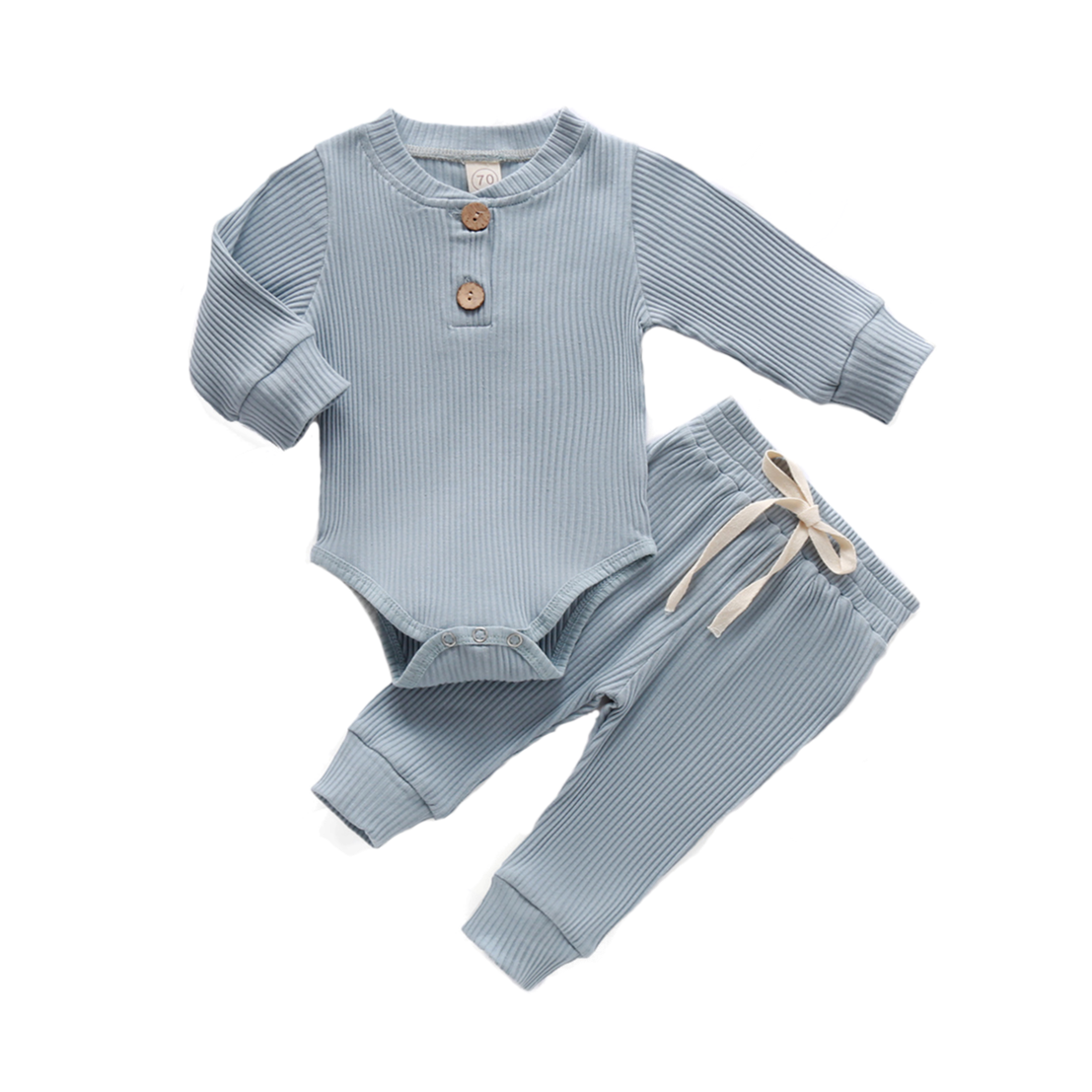 Long Sleeve Bodysuit Set (Ribbed)