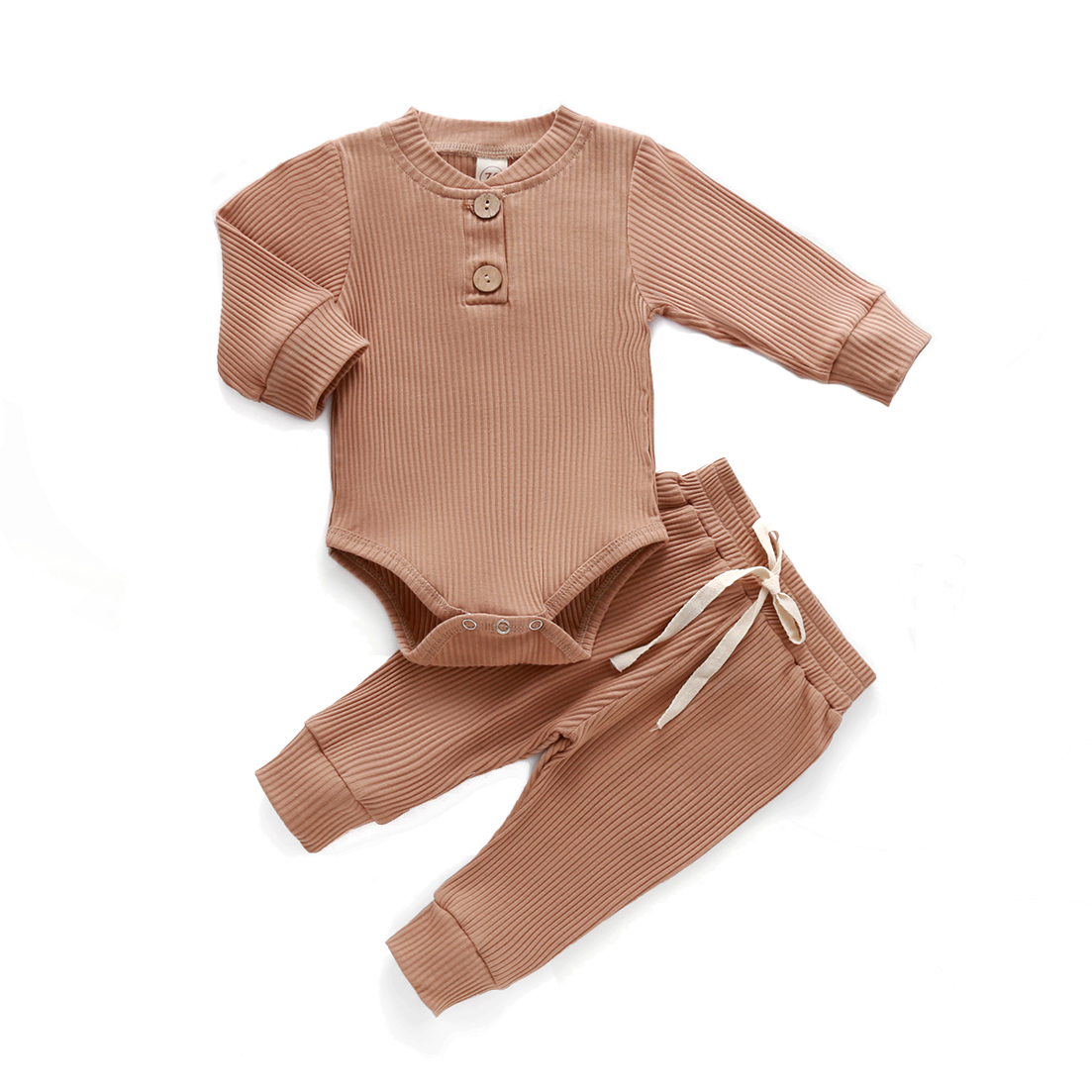 Long Sleeve Bodysuit Set (Ribbed)