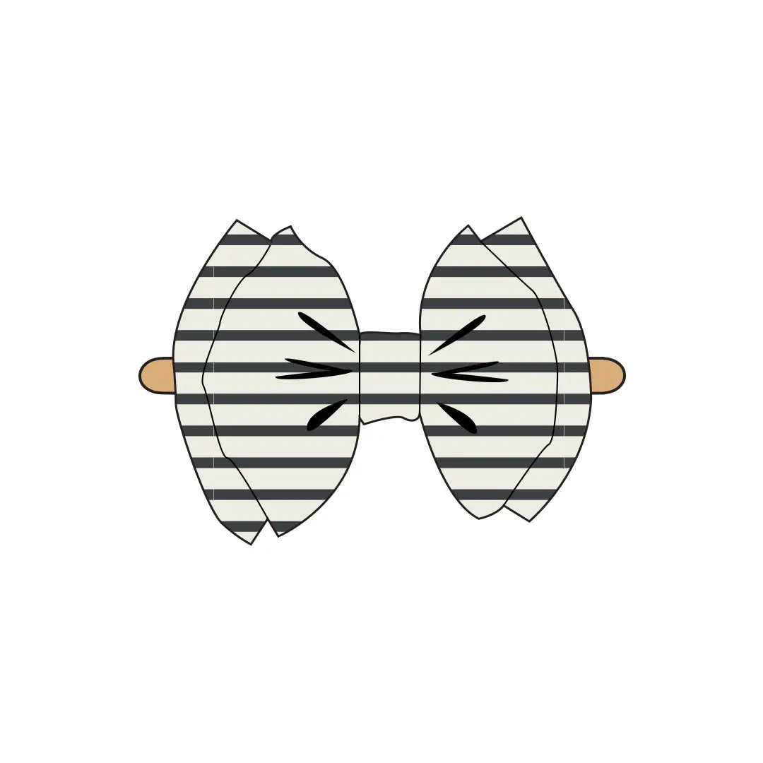 Striped Baby Bow