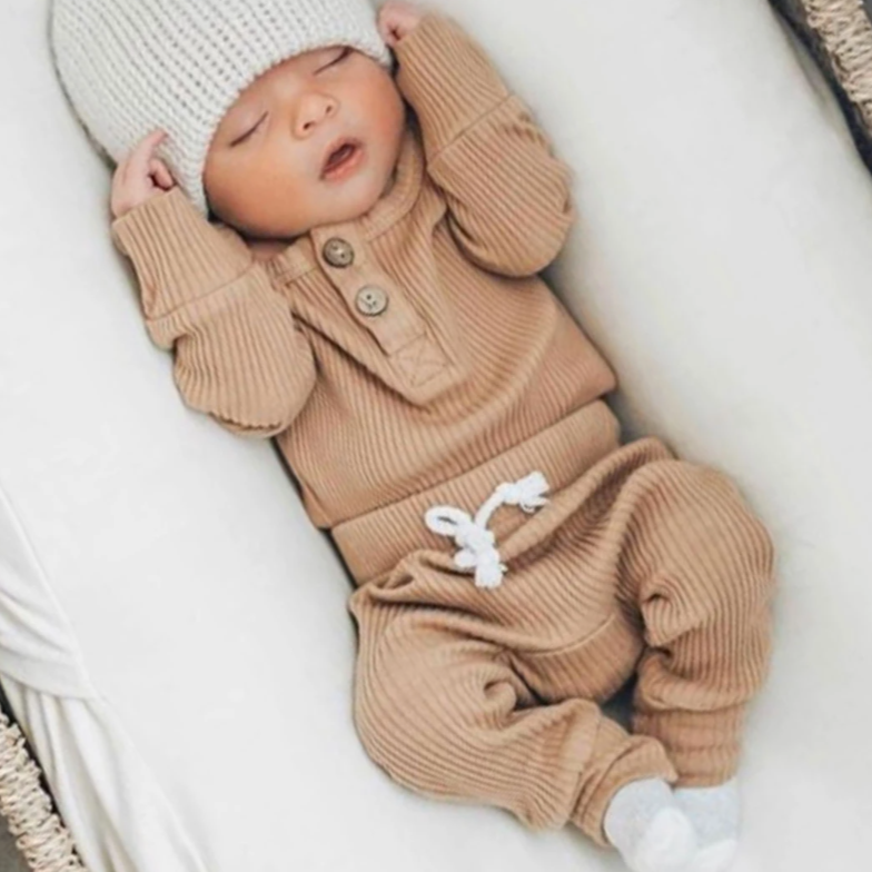 Long Sleeve Bodysuit Set (Ribbed)